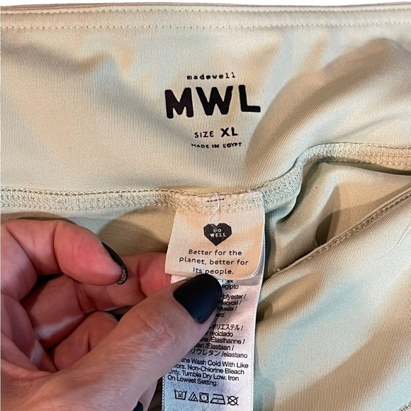 Madewell MWL Pull On Flex Mini Fitness Skirt - Seagrass Green - Size XL - Picture 5 of 12